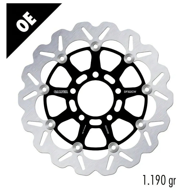 Bremsscheibe Galfer DF322CW WAVE® mit ECE R90 Zulassung, schwimmend vorne 300x5mm (2 benötigt) für Suzuki GSX-R 600 - 1000 ccm Bj. 2003 - 2005 Markenware