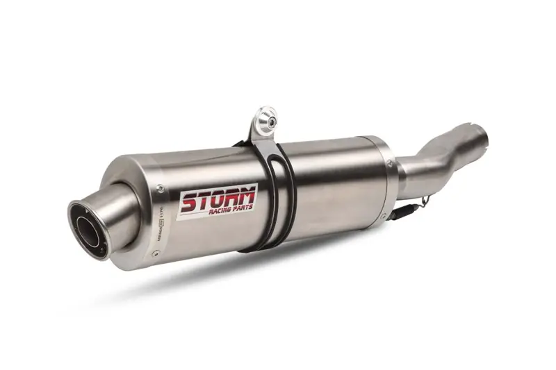 Auspuff Storm 2x BOLT-ON oval Edelstahl mit ABE für Suzuki SV / S 1000 ccm Bj. 2003 - 2007 Neu Im Sortiment