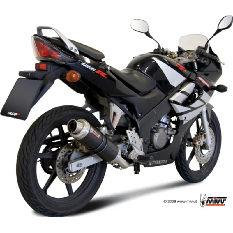 Auspuffanlage Mivv Komplettanlage 1x1 Carbon GP Sport für Honda CBR R 125 ccm Bj. 2004 - 2010 Nur Für Kurze Zeit