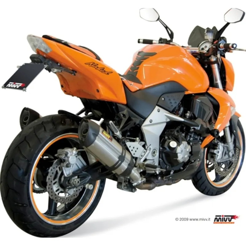 Auspuffanlage Mivv 2 SLIP-ON Edelstahl mit Carbon Kappe Suono Sport für Kawasaki Z SX 1000 ccm Bj. 2007 - 2009 Neue Kollektion