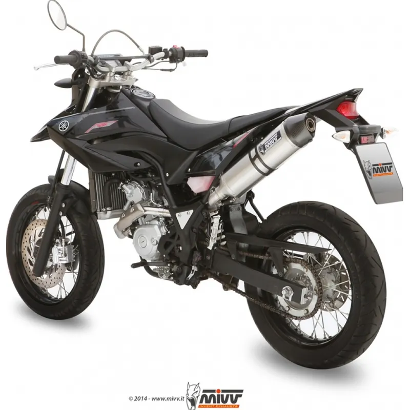 Auspuffanlage Mivv SLIP-ON Edelstahl mit Carbon Kappe Oval Stronger für Yamaha WR R / X 125 ccm Bj. 2012 - 2014 Schnäppchen