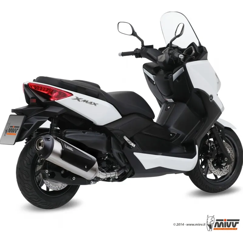 Auspuffanlage Mivv Komplettanlage 1x1 Edelstahl Urban für Yamaha YP R X-Max 400 ccm Geprüft