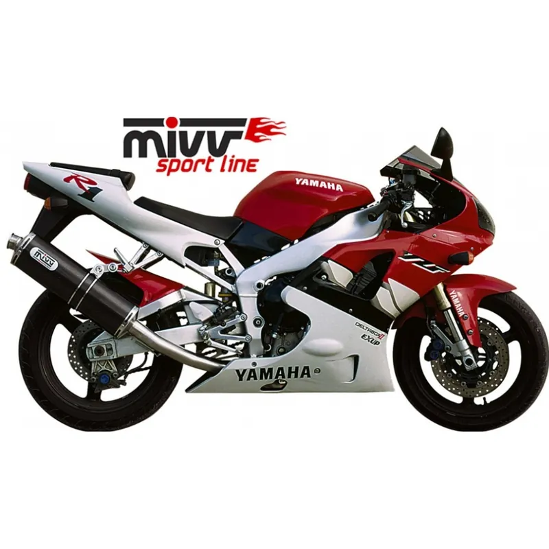Auspuffanlage Mivv SLIP-ON Carbon Oval Sport für Yamaha YZF-R1 1000 ccm Bj. 1998 - 2001 Neue Kollektion