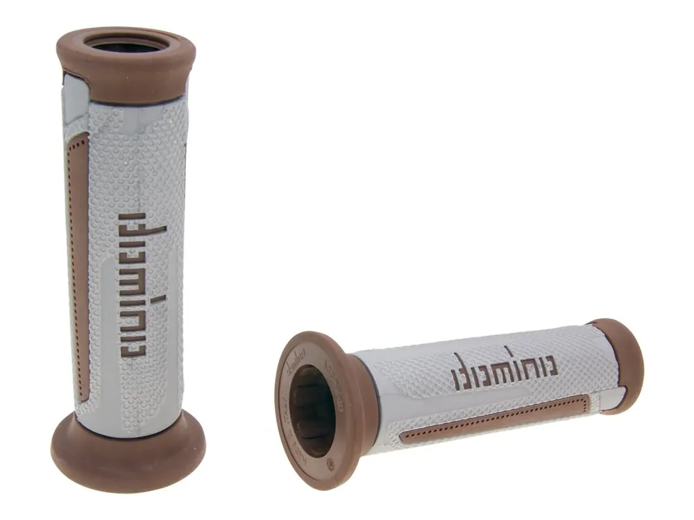 Griffe Satz Domino A350 On-Road silbergrau / braun mit offenen Enden Wochenendangebot