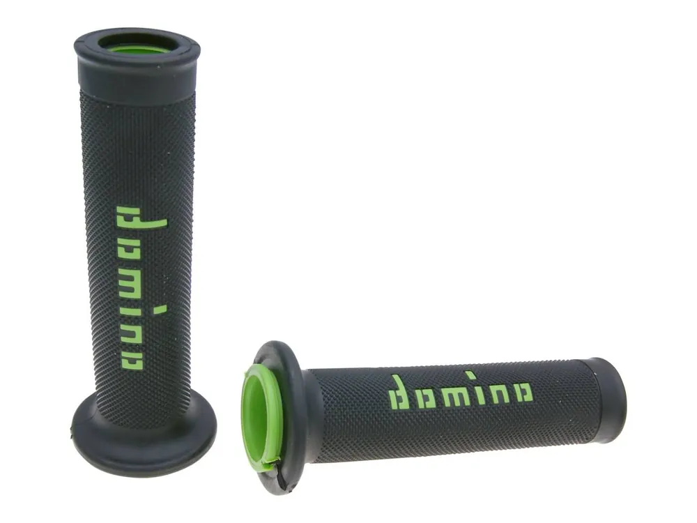 Aktuell Griffe Satz Domino A010 On-Road schwarz / grün mit offenen Enden