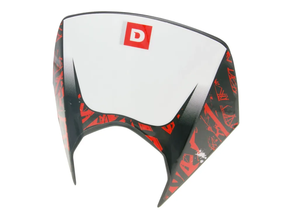 Scheinwerfermaske Oberteil OEM weiß-schwarz-rot für Derbi Senda DRD Pro Preisknaller