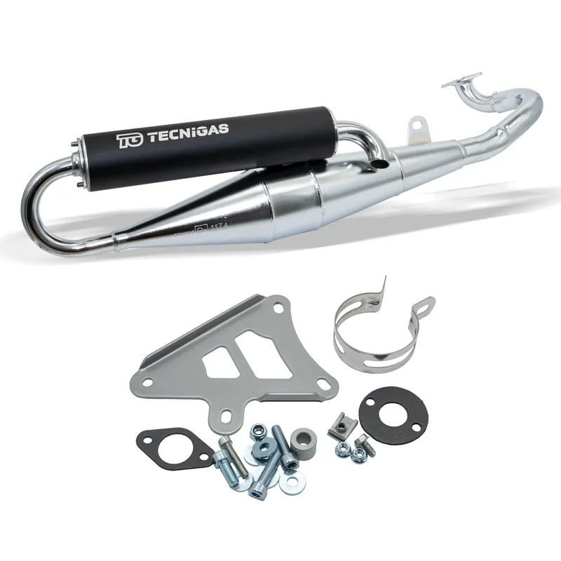 Bestpreis Auspuff Tecnigas Next-R mit Zulassung, chrom für CPI, Keeway, Generic