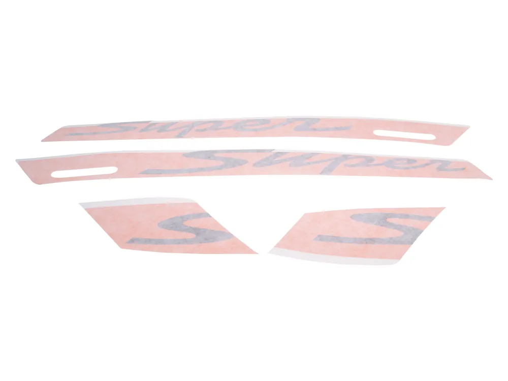 Sofort Bestellen Aufkleber Dekorsatz "Super" OEM orange für Vespa GTS Super Sport 85/B