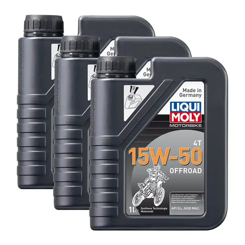 3x Liqui Moly 3057 Motorbike 4T Motoröl Offroad 15W-50 1L Sichere Zahlung