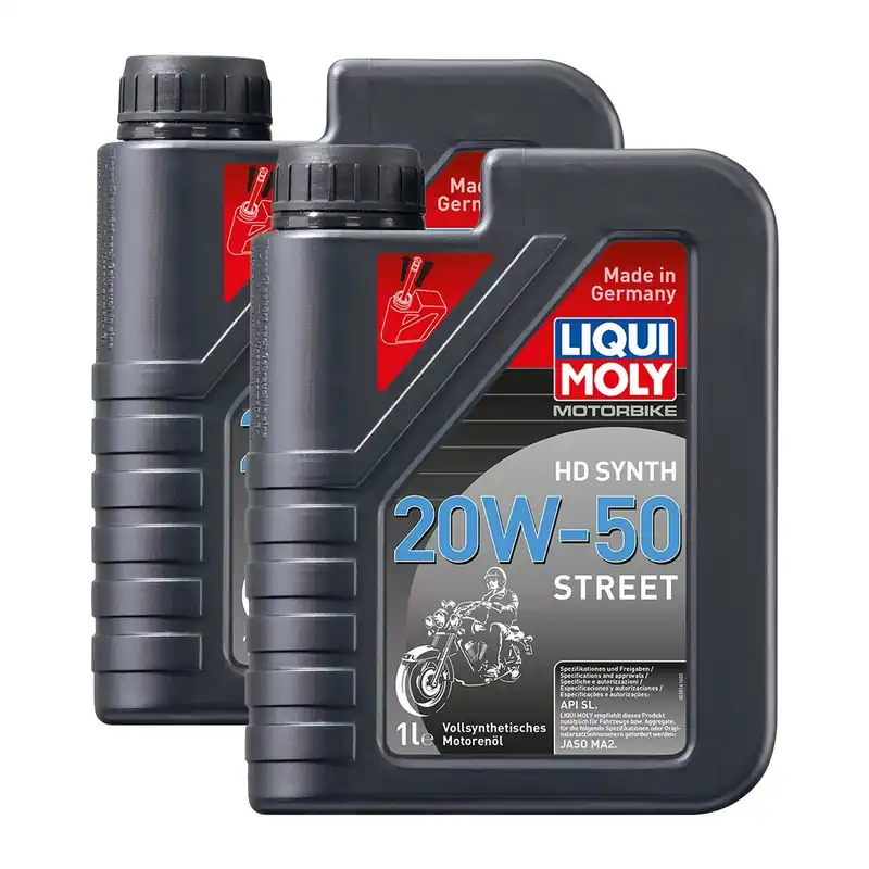 Meistverkauft 2x Liqui Moly 3816 für Harley Davidson Motorbike HD Synth Street Motoröl 20W-50 1L