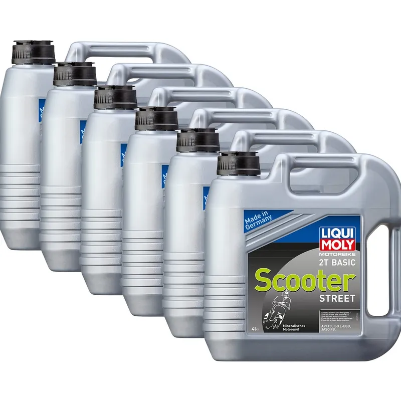 Direktkauf 6x Liqui Moly 1237 Motorbike 2T Motoröl Basic Scooter Street 4L