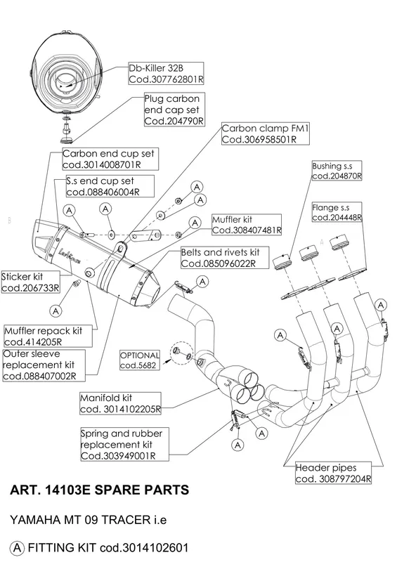 Endschalldämpfer LeoVince Auspuff-Ersatzteil 0430, Ø 50mm 270mm Bestseller