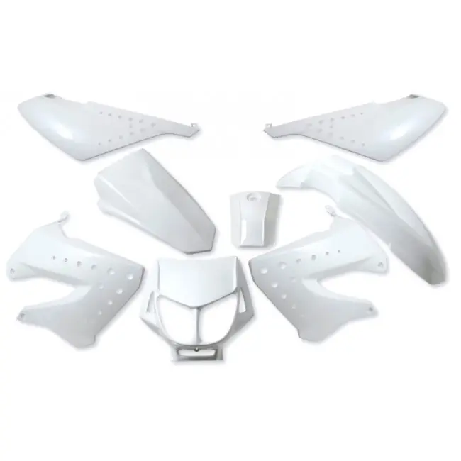 Neu Verkleidungsset für Derbi Senda, SX50 RCR SMT, weiß