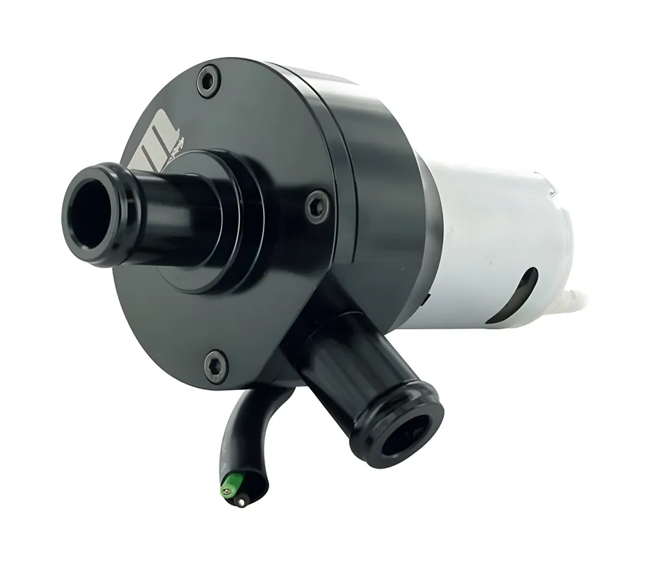 Neuheit Elektrische Wasserpumpe Motoforce RACING, universal 12V, 15mm Anschlussdurchmesser, schwarz