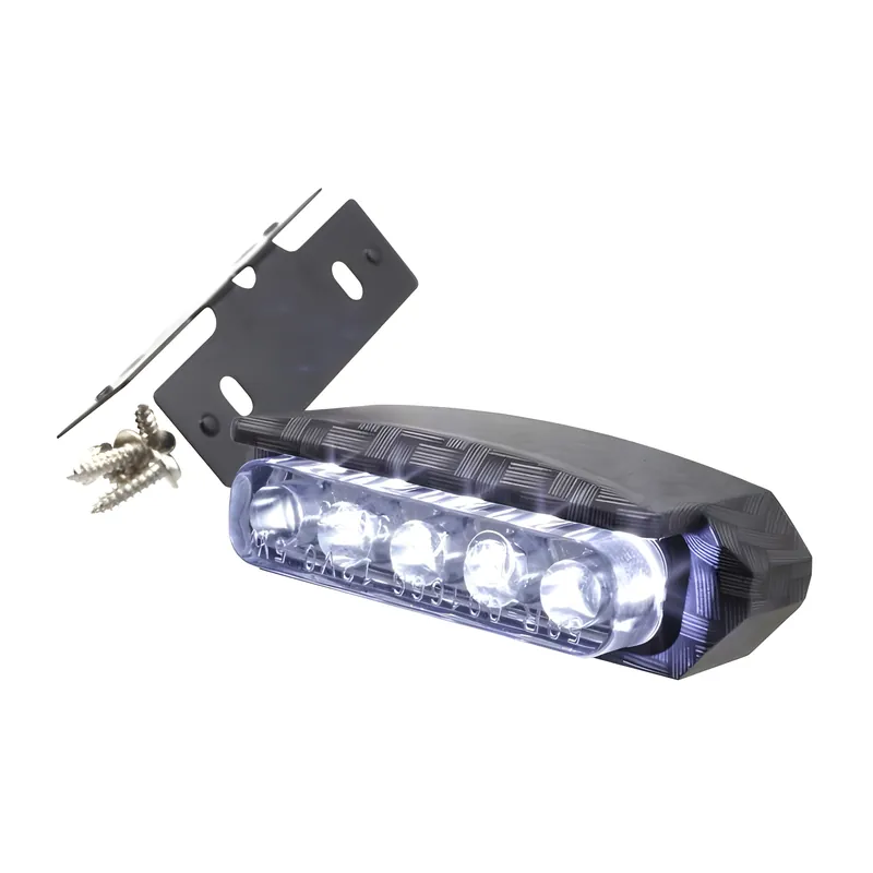 Markenware LED Nummernschildbeleuchtung STR8, inkl. Gehäuse, mit E-Prüfzeichen, real carbon look