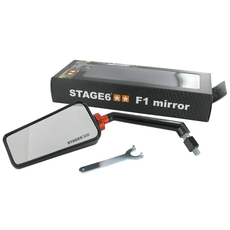 Spiegel Stage6 F1, links, M8, schwarz Abverkauf