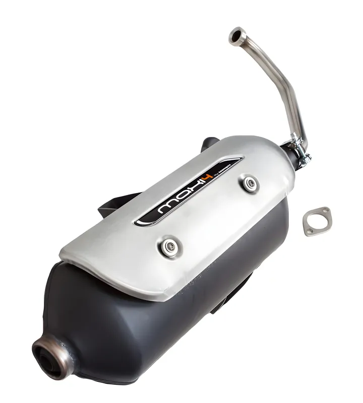 Sonderaktion Auspuff Tecnigas NEW Maxi 4 mit Zulassung für Aprilia Atlantic, Scarabeo, Sportcity, SR Max 300, Piaggio Camaby, MP3, X7.X8 ,X9 250 - 300