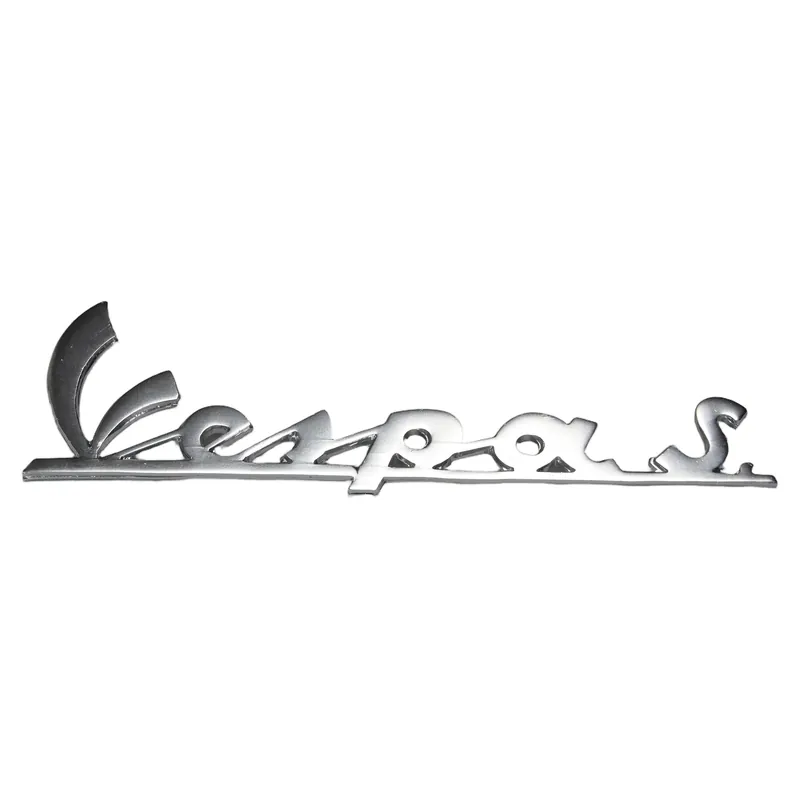 Emblem / Schriftzug " Vespa S. " für Vespa 150 Sprint etc. - 3 Pins 150x45mm Neu Im Sortiment