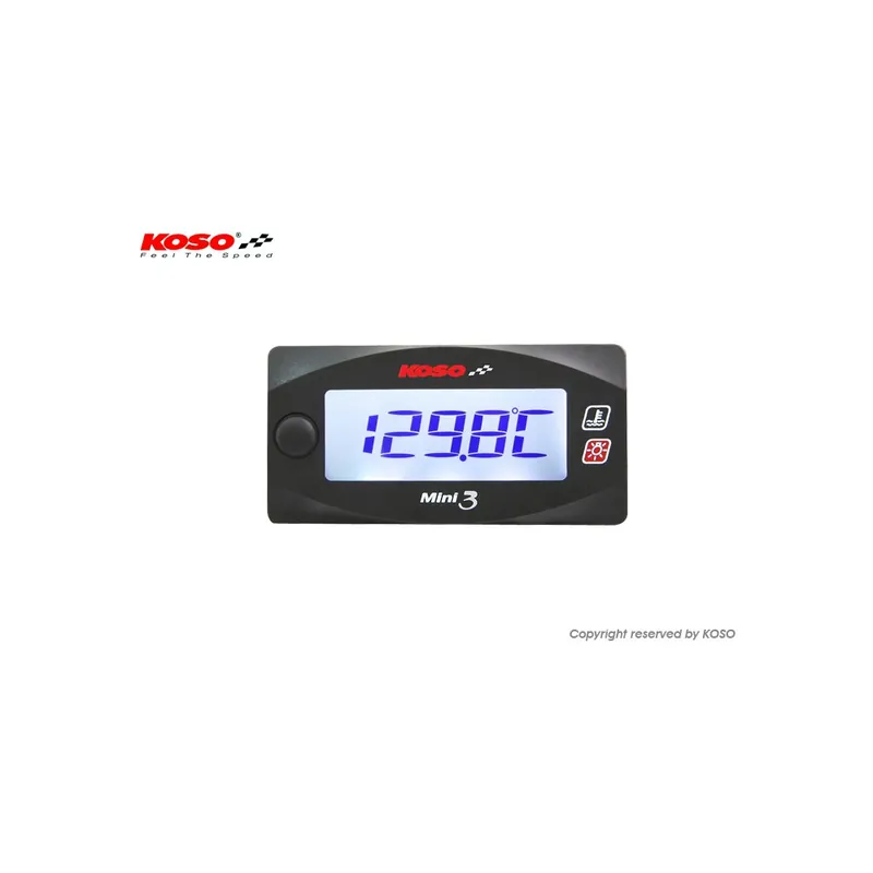 Temperaturanzeige Koso Dual Digital Mini 3 Style, 2 Temperaturanzeigen Meistverkauft