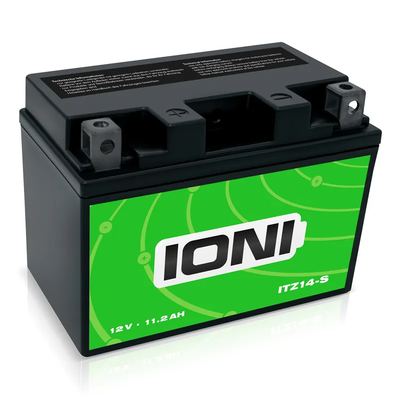 IONI AGM Batterie 12V 11,2Ah ITZ14-S Rollerbatterie / Motorradbatterie, wartungsfrei versiegelt vorgeladen kompatibel mit YTZ14S-BS CTZ14S YTZ14-S Super-Preis