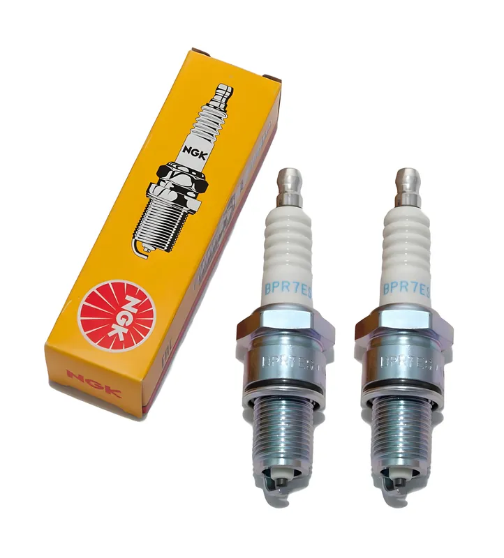 Zündkerzen Set NGK 2x BPR7ES Zündkerze entstört, 19,0mm Langgewinde Ø 14,0mm, 2023 / 97416 Direkt Vom Hersteller