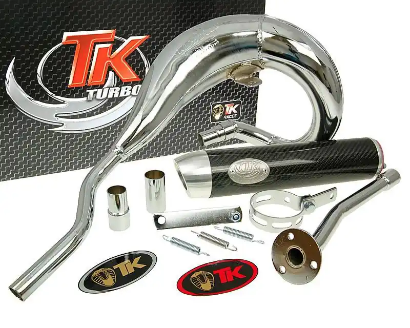 Top-Preis Auspuff TurboKit Bufanda RQ Chrom mit Zulassung für Aprilia RX 50 (99-05)