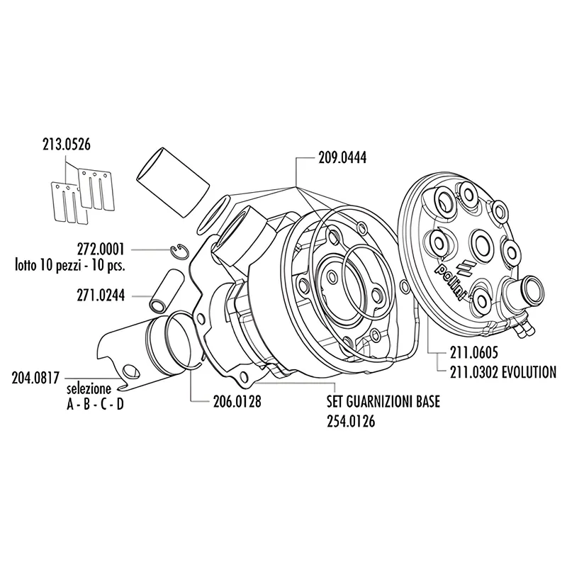 Top-Seller Zylinderkopf Polini Evolution 40,2mm für Minarelli AM6
