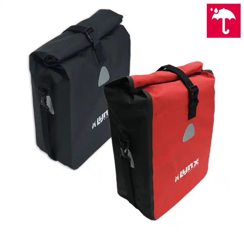 Schneller Versand Packtasche Lynx Tarpaulin PVC Fahrrad Satteltasche wasserdicht, 16 Liter Schwarz