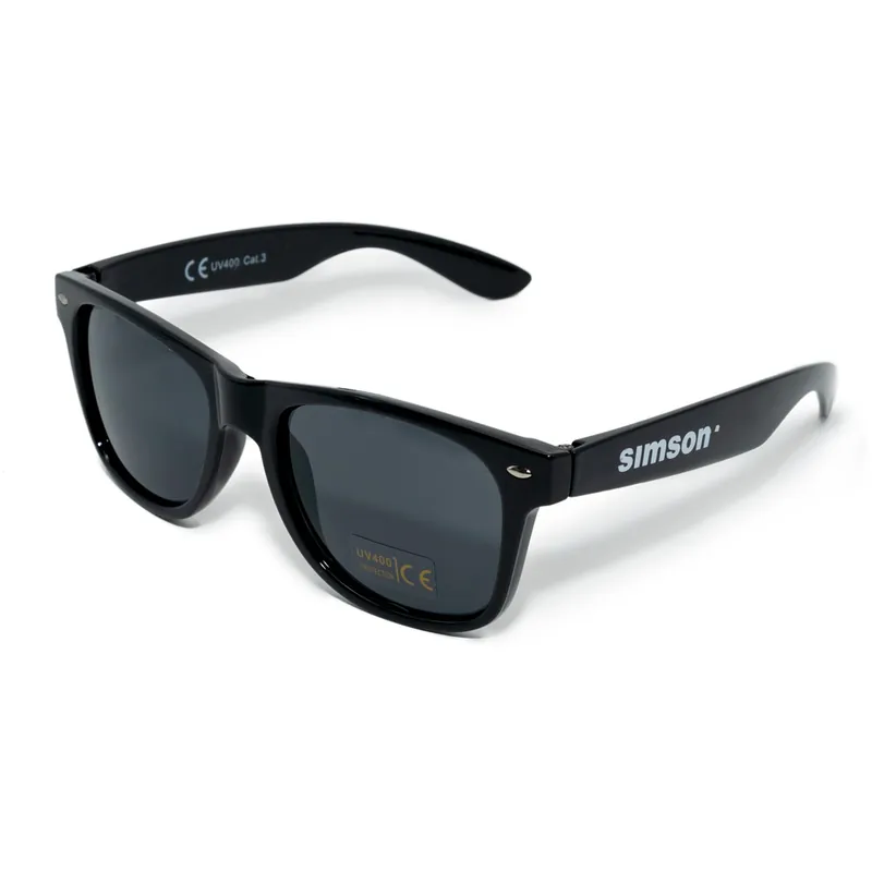 Aktuell Sonnenbrille m. Kunststoffgestell, schwarz, UV400-Sonnenschutz - Bügel beidseitig bedruckt