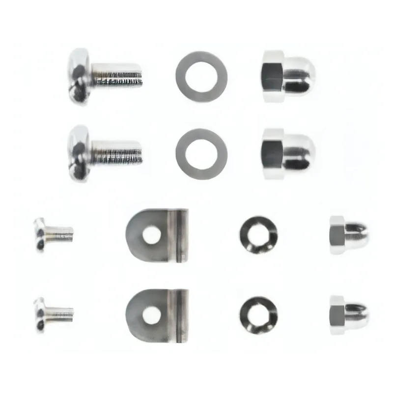 Preisknaller SET Zierschrauben, Kederklemmen, Hutmuttern (verchromt) + Federscheiben - für KR51