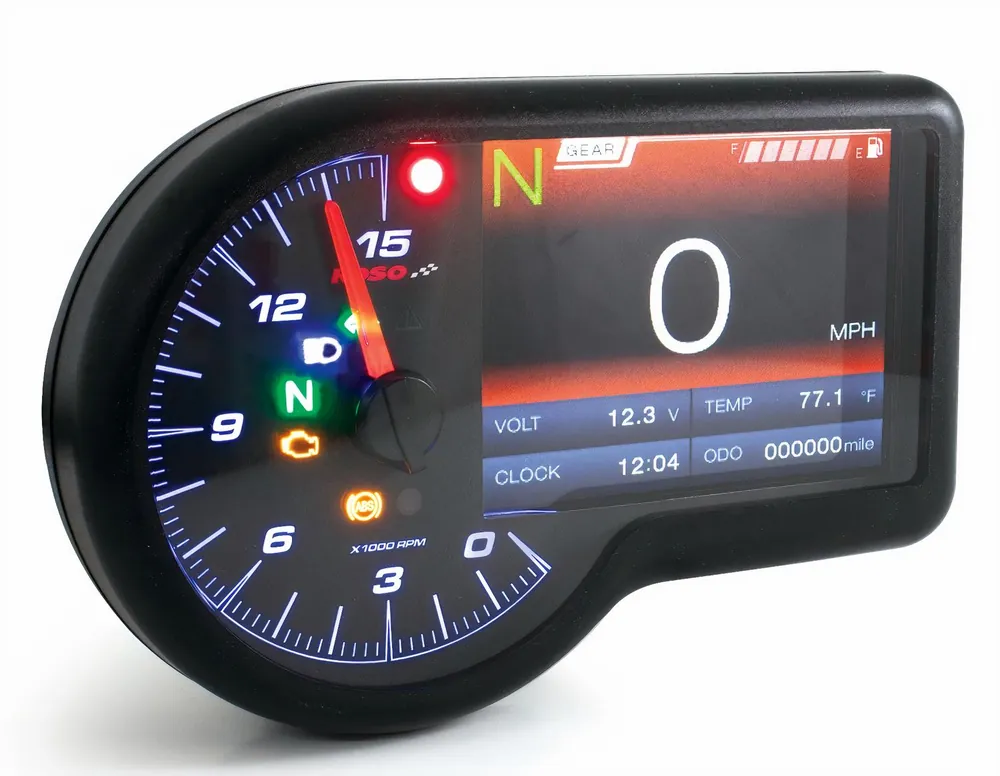 Preiswert RX-3 TFT Multifunktionsmessgerät / Drehzahlmesser und Tachometer digital Koso schwarz mit Zulassung