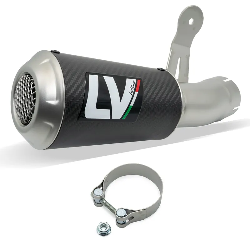 Must-Have Endschalldämpfer LeoVince LV-10 mit Zulassung, Carbon, Edelstahl Kappe für BMW S / M 1000 R Bj. 2021 - 2024 E5 / RR Bj. 2019 - 2024 E4 / E5 / S / M 1000 R / RR Bj. 2025 E5+