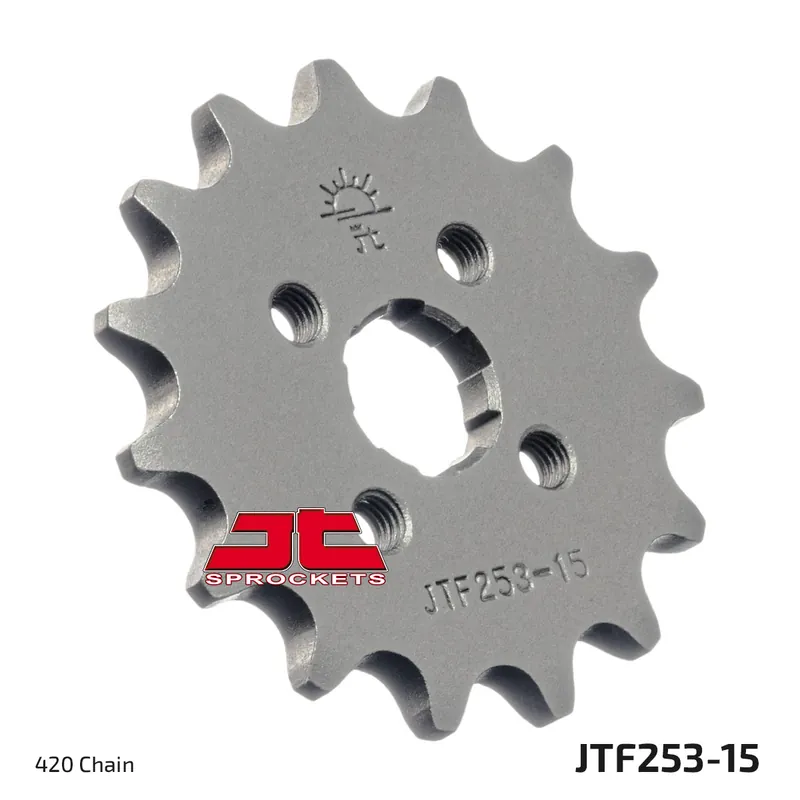 Ritzel JT Sprockets 420 15Z grobverzahnt Innendurchmesser 15mm / 17mm für AJS Regal Raptor DD, Honda MB MT MTX NSR MBX MSX Monkey CY 50 - 125 ccm Beliebt