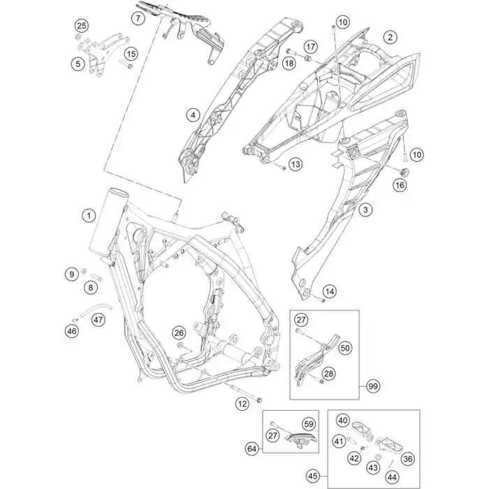 Motorstrebe 250 SX Kpl. Sichere Zahlung