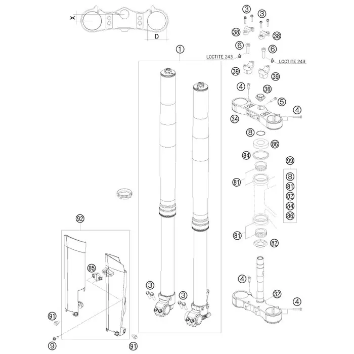 Super-Preis GABELBRÜCKE OBEN 54MM 05