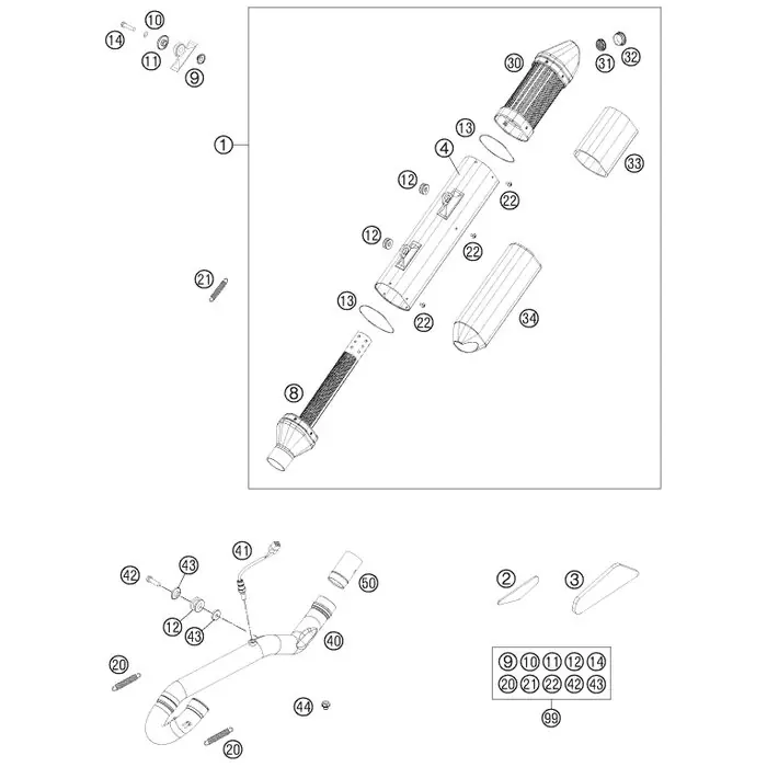 Enddämpferhülle EXC Abverkauf
