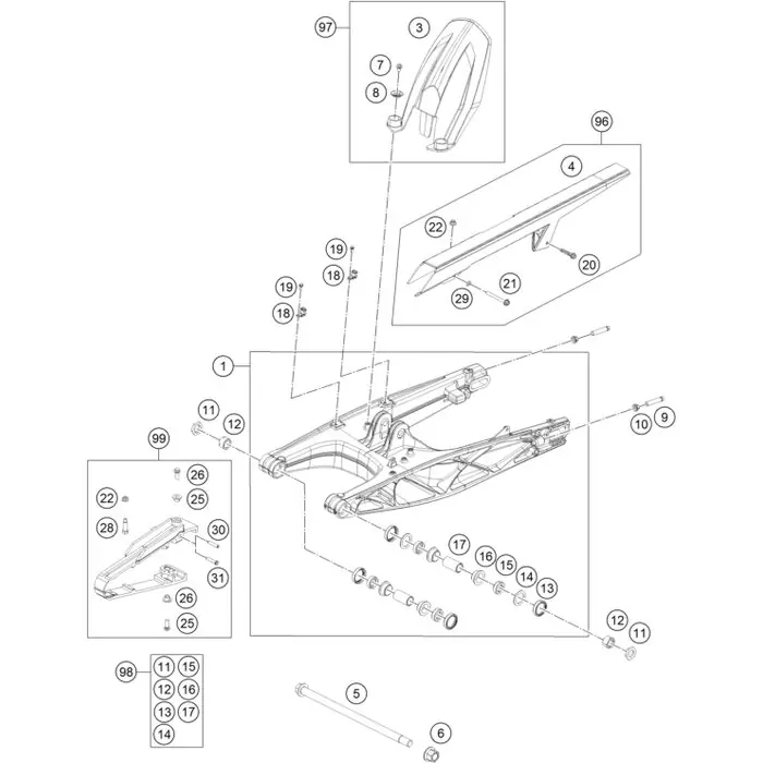 Must-Have Schwingarmbolzen L=299mm