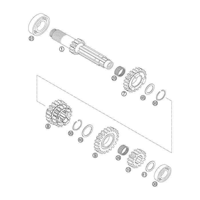 Antriebswelle kpl.Z=13 Neue Ware