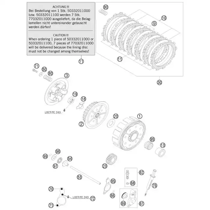 Schnäppchen KUPPLUNGSKIT 200 EXC 09-12