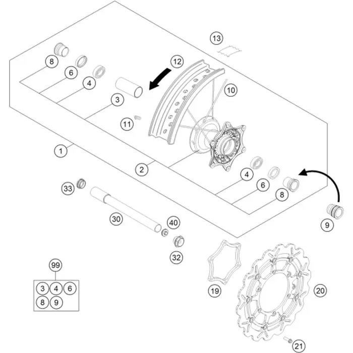 Preis Gesenkt STECKACHSE VORNE D=26MM 14