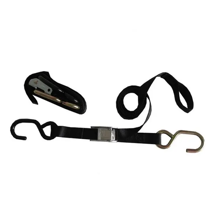 Preiswert Spanngurte mit Haken in schwarz Doppelpack (2 Stück)
