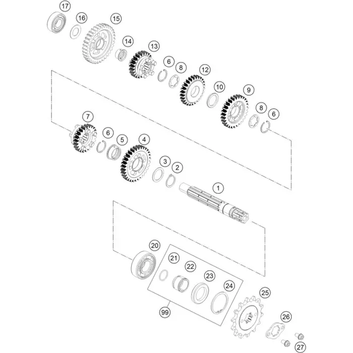 Neue Kollektion ABTRIEBSWELLEN REP. KIT125DUKE