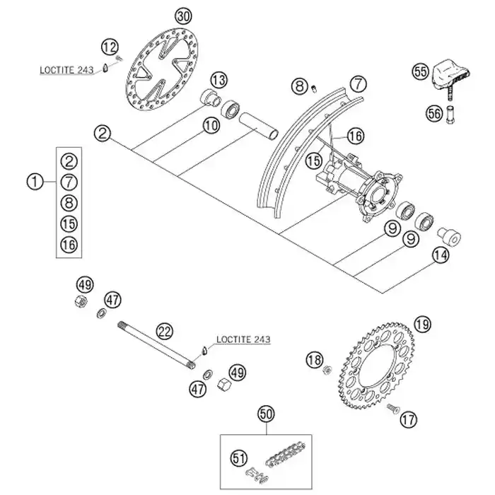 BREMSSCHEIBE HINTEN 65 SX 04 Markenprodukt