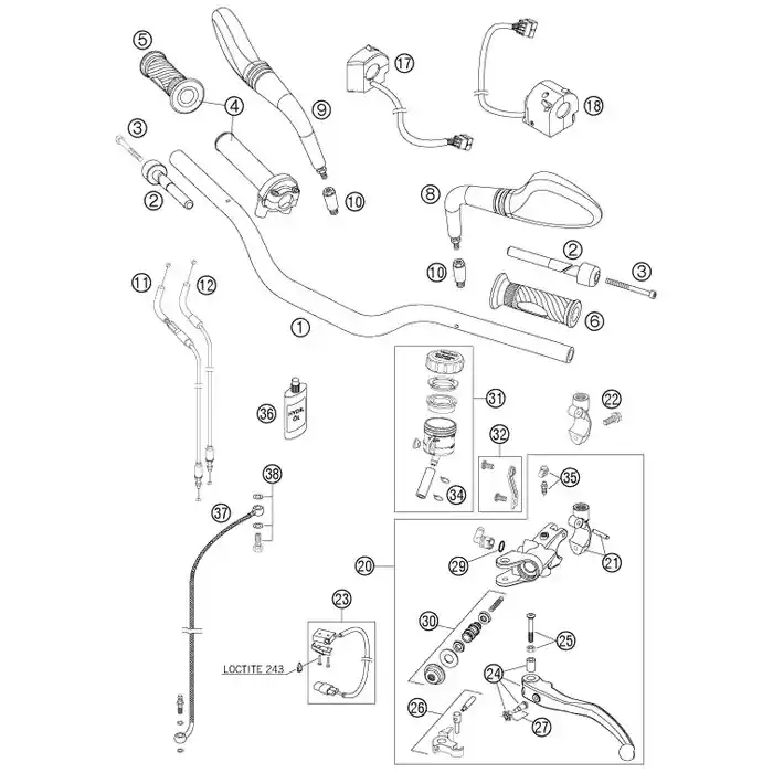 KUPPLUNGSHEBEL KPL. 05 Markenware