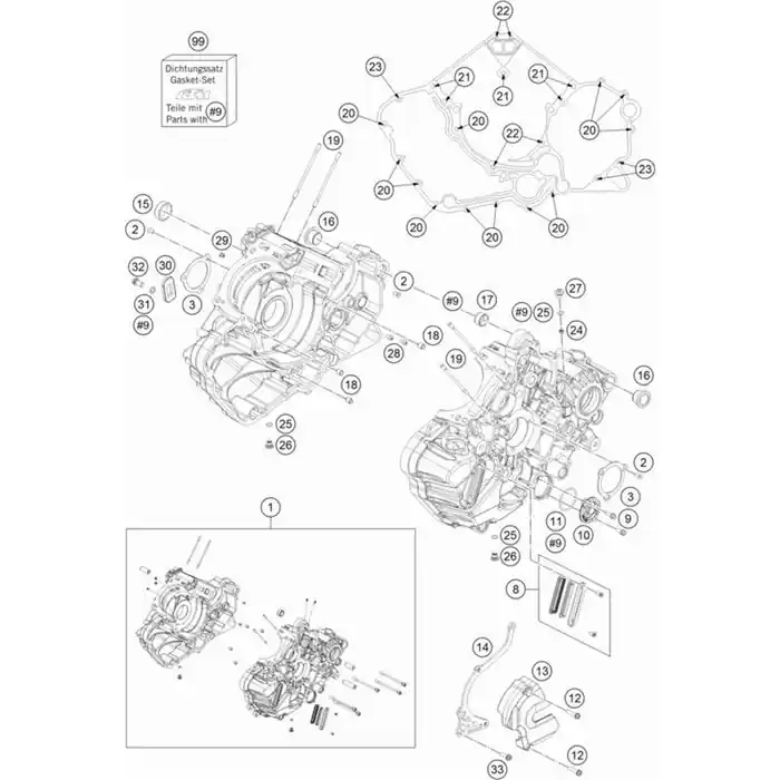 MOTORGEHÄUSE KPL. MIT LAGER Heißes Angebot