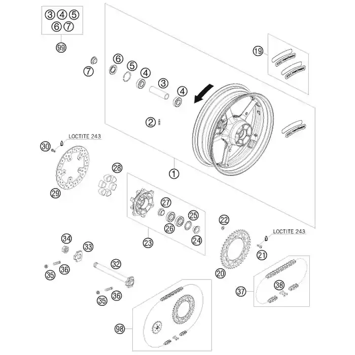 Beliebt KETTE O-RING 116 + NIETGLIED