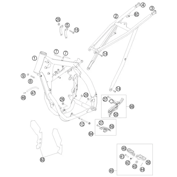 Top-Seller MOTORSTREBE 250 SX-F 07