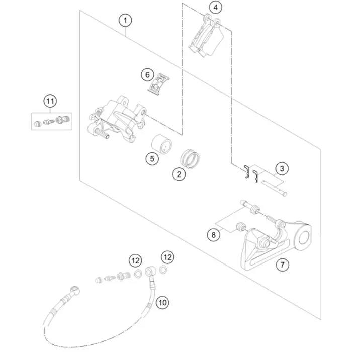 Bremsschlauch hinten 655mm Angebot