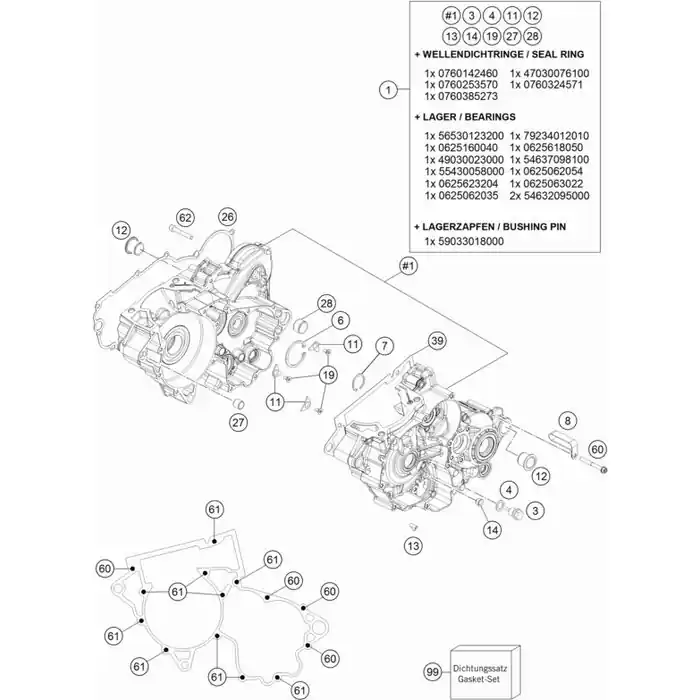 Motorgehäuse kpl. Garantierte Lieferung