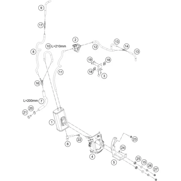 Schlauch Tankentlüftung 180mm Geprüft